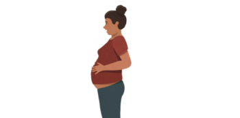 illustration d'une femme enceinte de profil