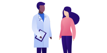 illustration d'un médecin avec une femme