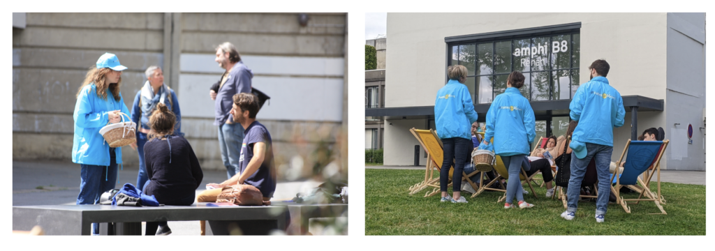 Discussion entres des étudiants et des professionnels lors de l'événement #FaitesdesMères