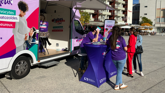 Photo prise lors de l'évènement Bus Tour organisé par l'Agence de la biomédecine en Octobre 2025