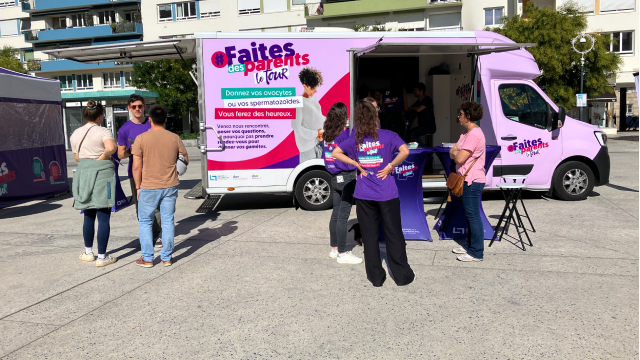 Photo prise lors de l'évènement Bus Tour organisé par l'Agence de la biomédecine en Octobre 2025