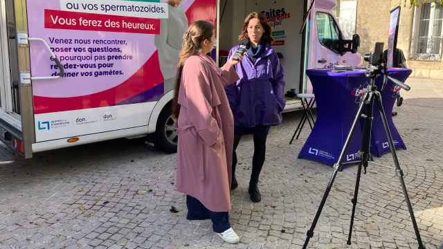 Photo prise lors de l'évènement Bus Tour organisé par l'Agence de la biomédecine en Octobre 2025