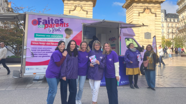 Photo prise lors de l'évènement Bus Tour organisé par l'Agence de la biomédecine en Octobre 2025